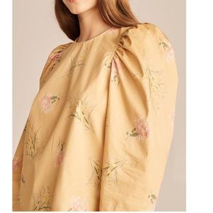 Rebecca Taylor Sylvie Fleur Puff Sleeve Top